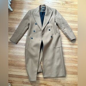 Zara Wool Blend Coat - Tan - Size M